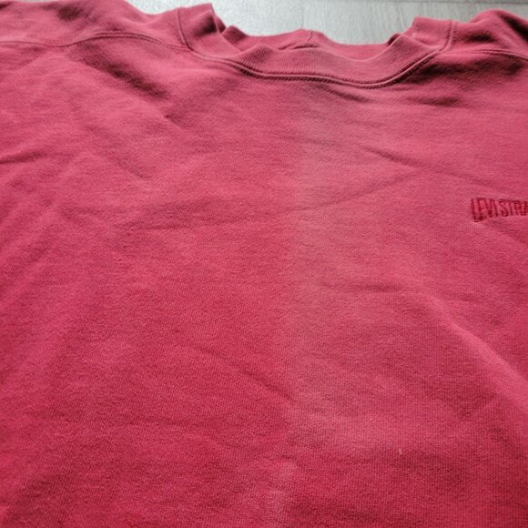 Levis Red Heavy Crewneck Sweatshirt Size L - Picture 4 of 7
